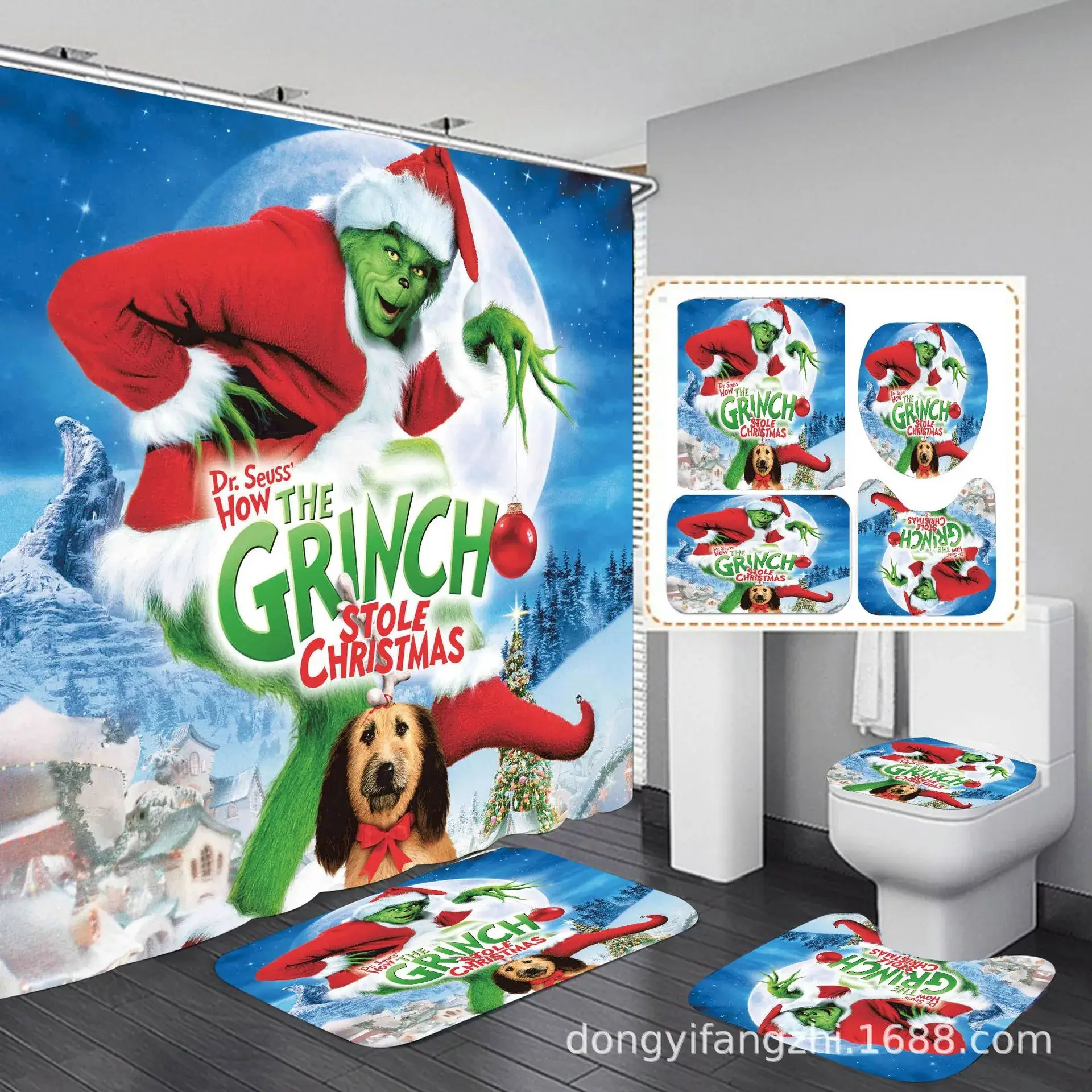 Santa Claus Digital Printed Bathroom Set - Image 15