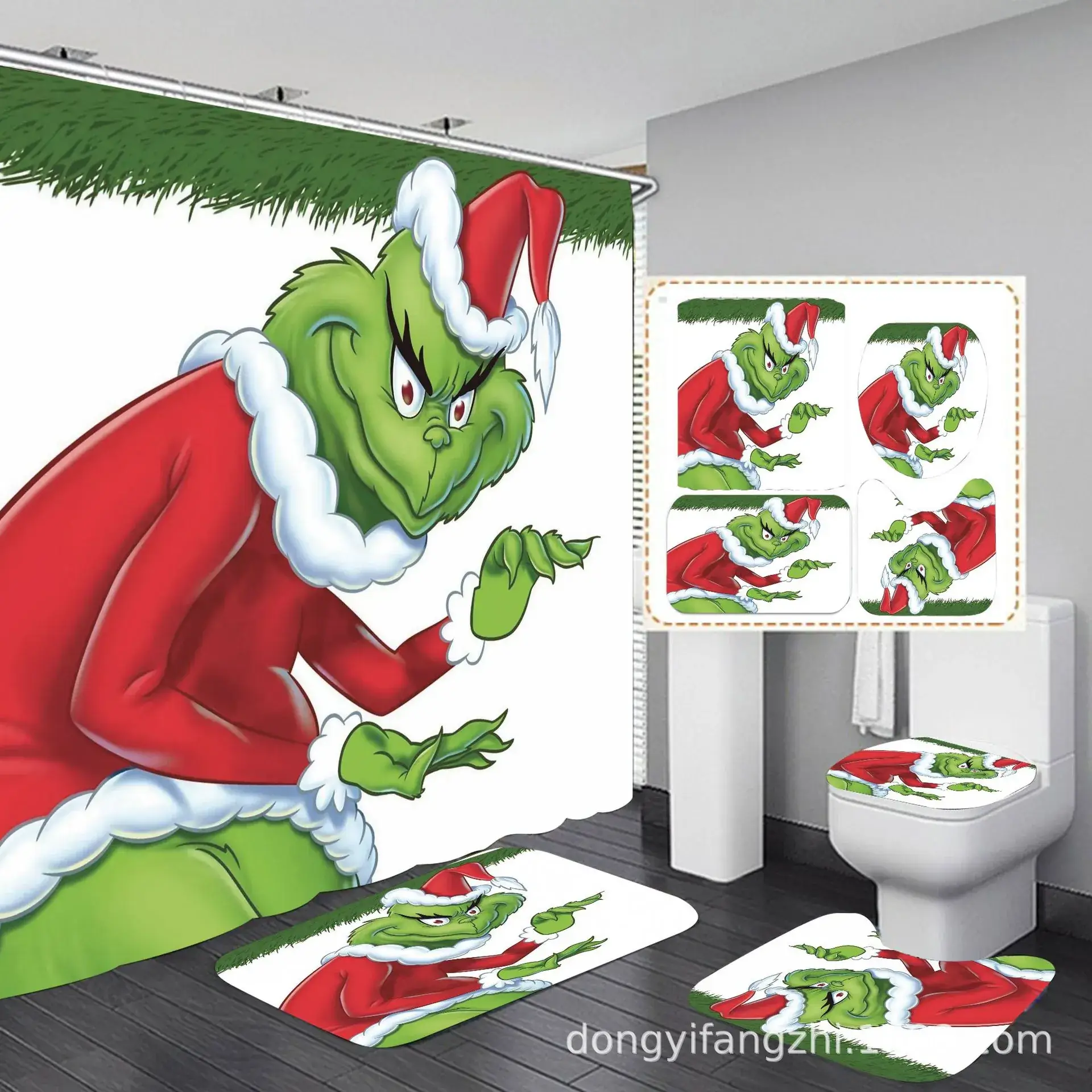 Santa Claus Digital Printed Bathroom Set - Image 16