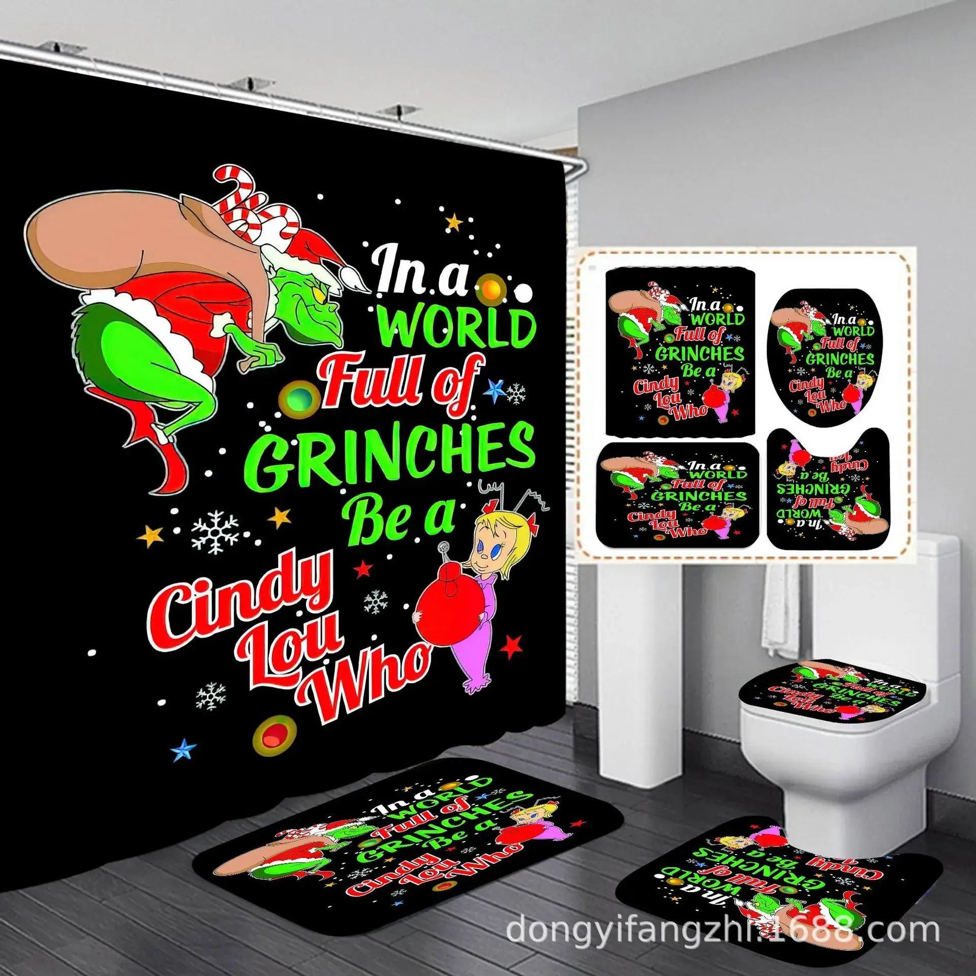 Santa Claus Digital Printed Bathroom Set - Image 17