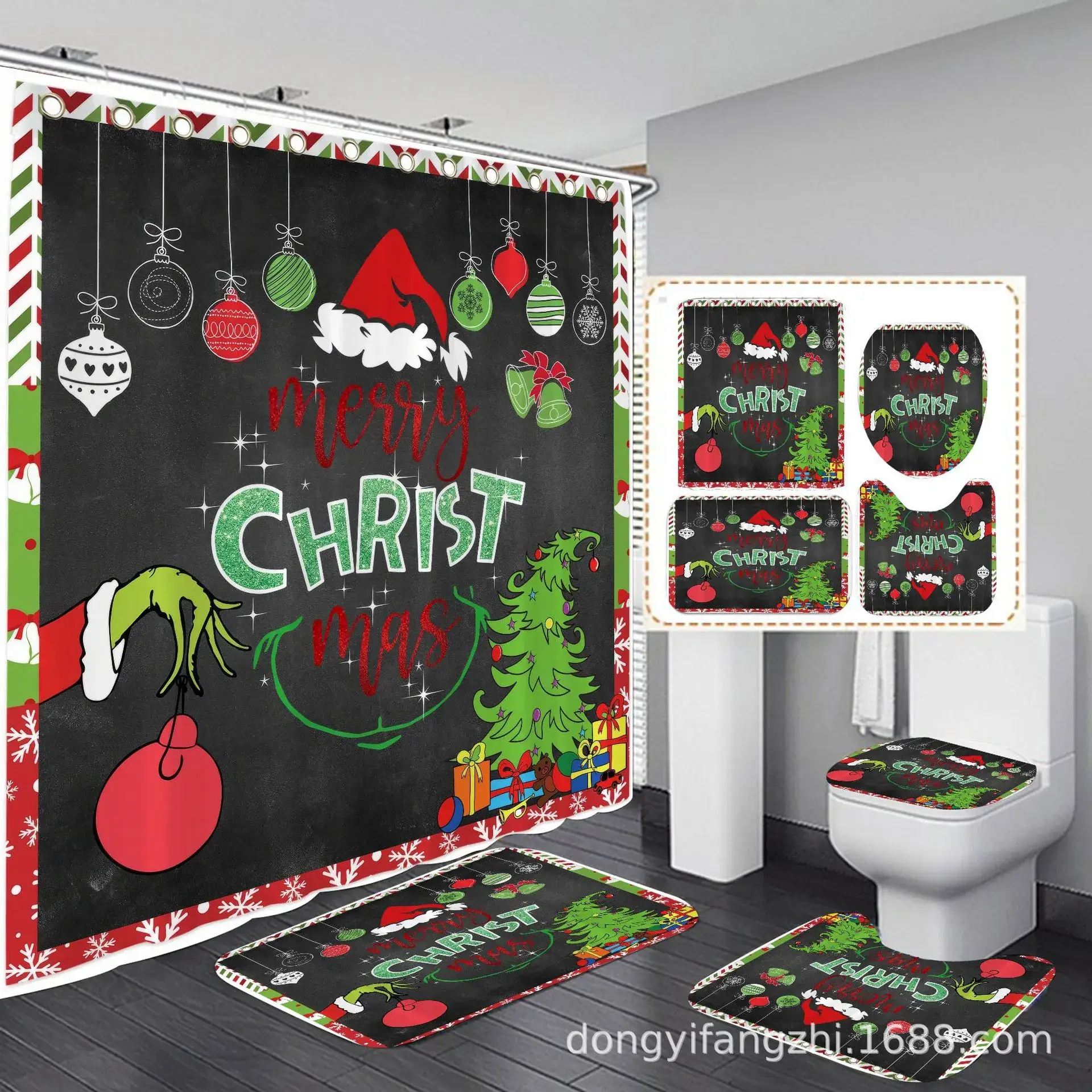 Santa Claus Digital Printed Bathroom Set - Image 18