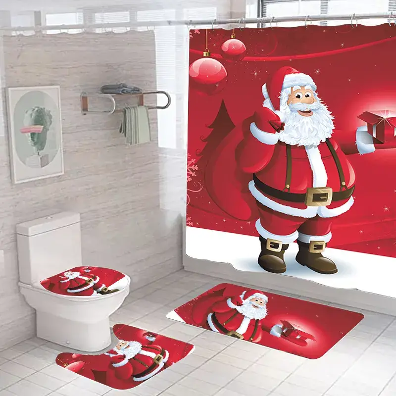 Santa Claus Digital Printed Bathroom Set - Image 2