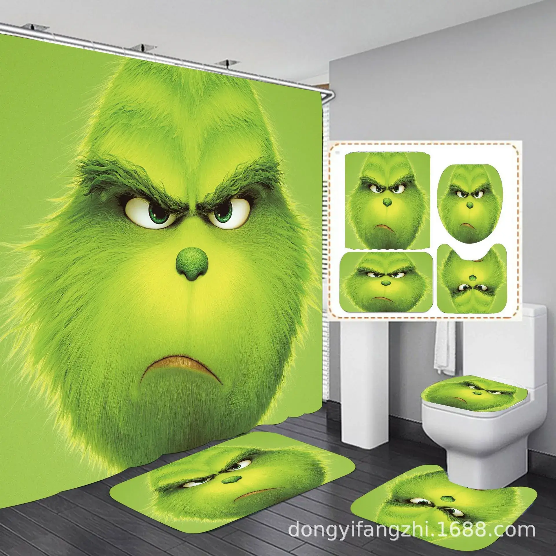 Santa Claus Digital Printed Bathroom Set - Image 21