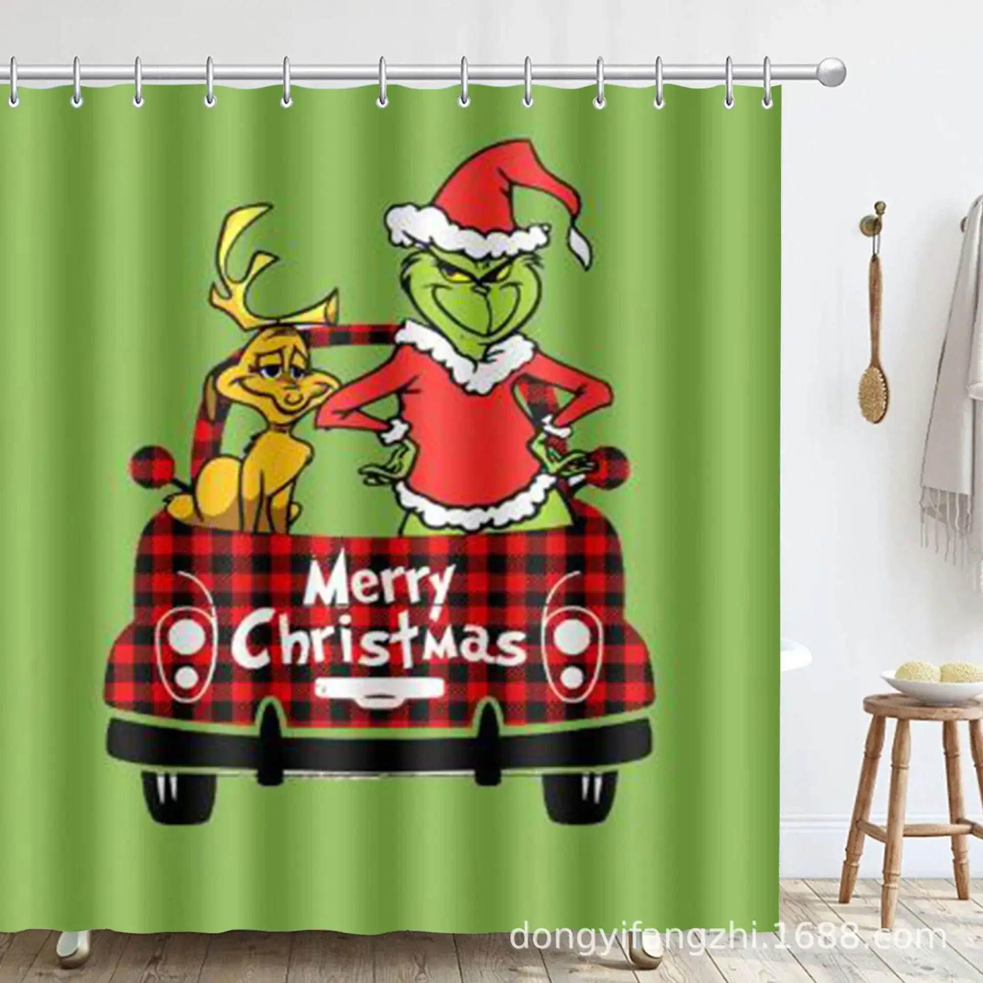 Santa Claus Digital Printed Bathroom Set - Image 24