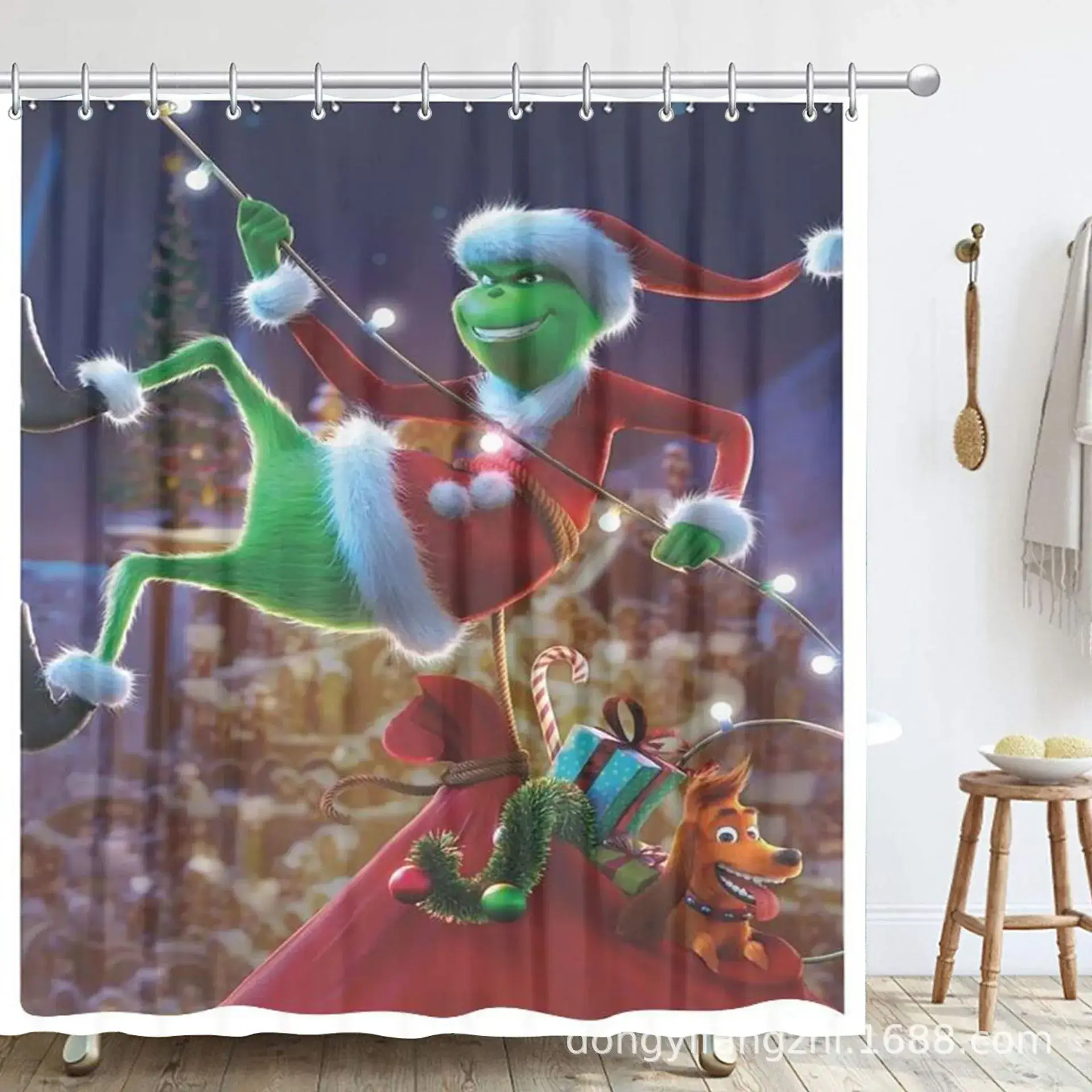 Santa Claus Digital Printed Bathroom Set - Image 25