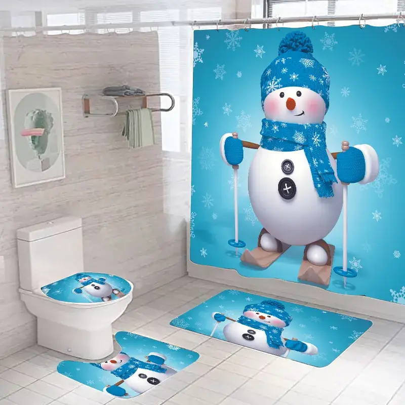 Santa Claus Digital Printed Bathroom Set - Image 3