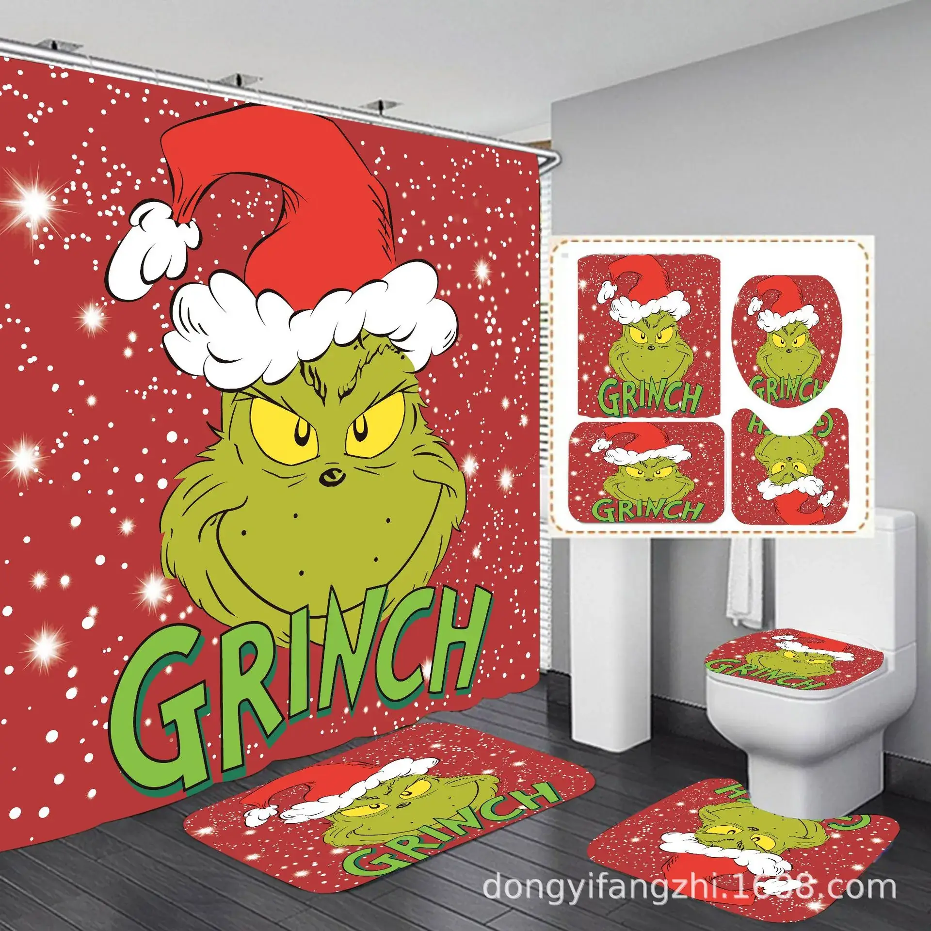 Santa Claus Digital Printed Bathroom Set - Image 7