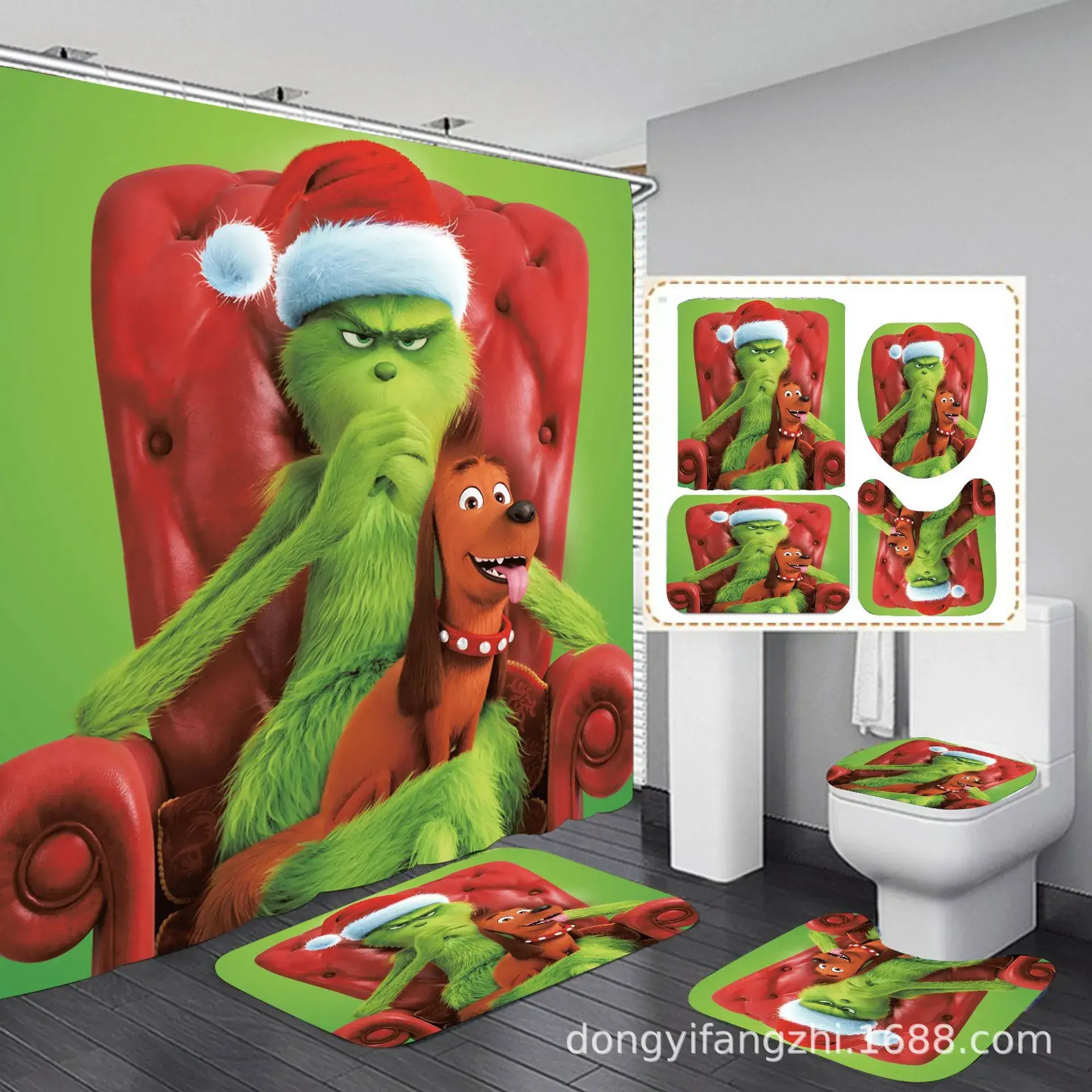 Santa Claus Digital Printed Bathroom Set - Image 9