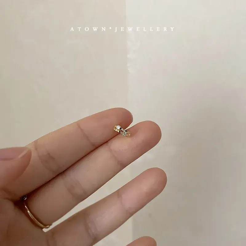Korean Style Hoop Earrings with Zircon for Women — feature 4