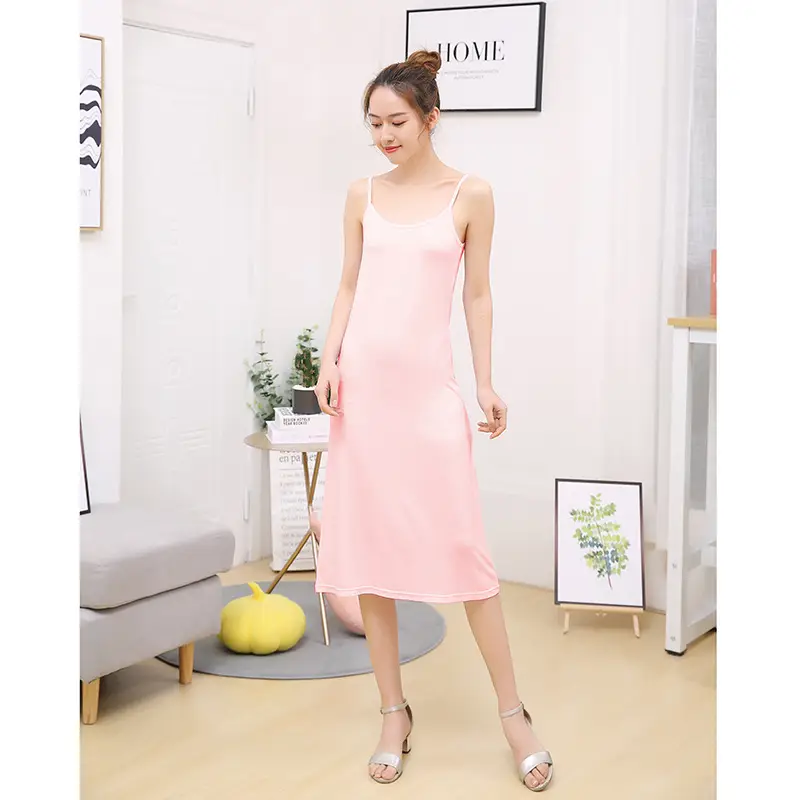 Black Modal Long Sleeve Camisole Dress - Image 13