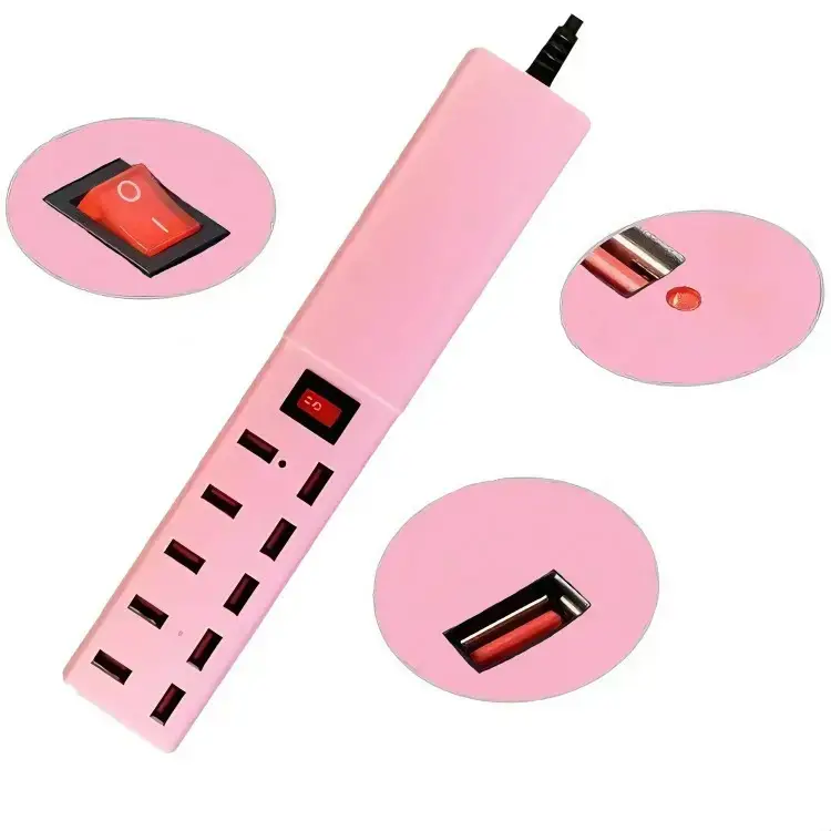 Pink 10-Port USB Charging Head with 2-Pin Plug - Image 13