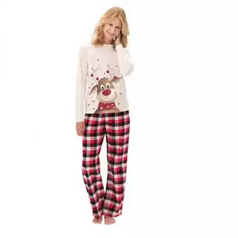 Kids Christmas Pajamas Set Cotton Plaid Winter Pajamas