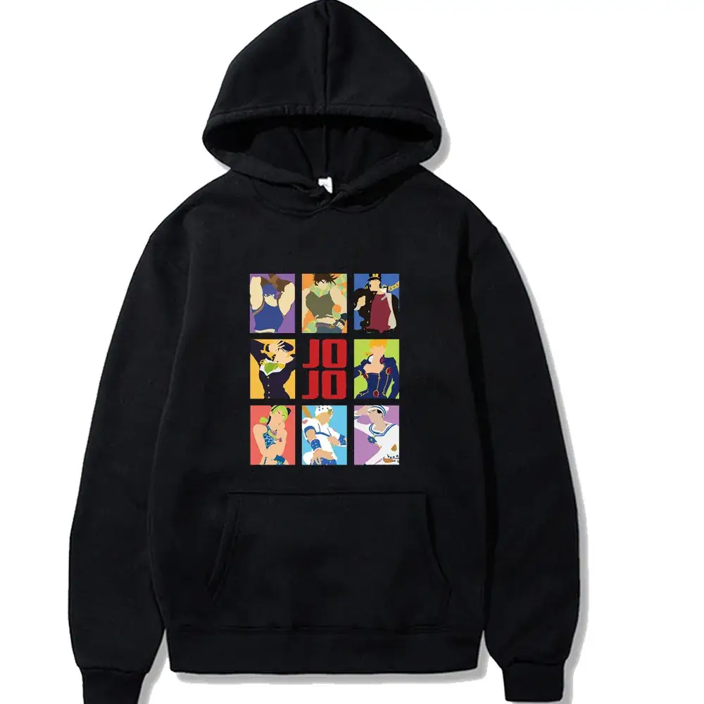 Yellow JOJO Comic Hoodie for Men Women - Image 11