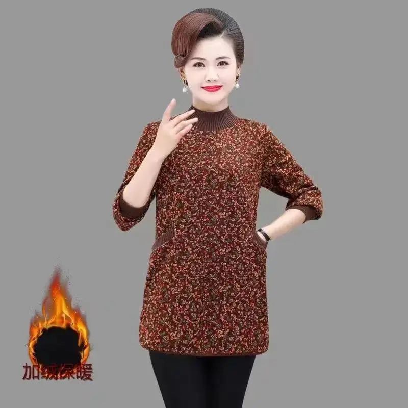 Women's Faux Fur Lined Long Sleeve Turtleneck Top - Image 4