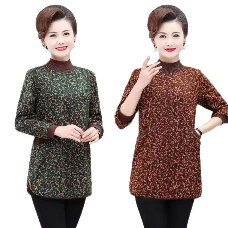 Women's Faux Fur Lined Long Sleeve Turtleneck Top - Image 5