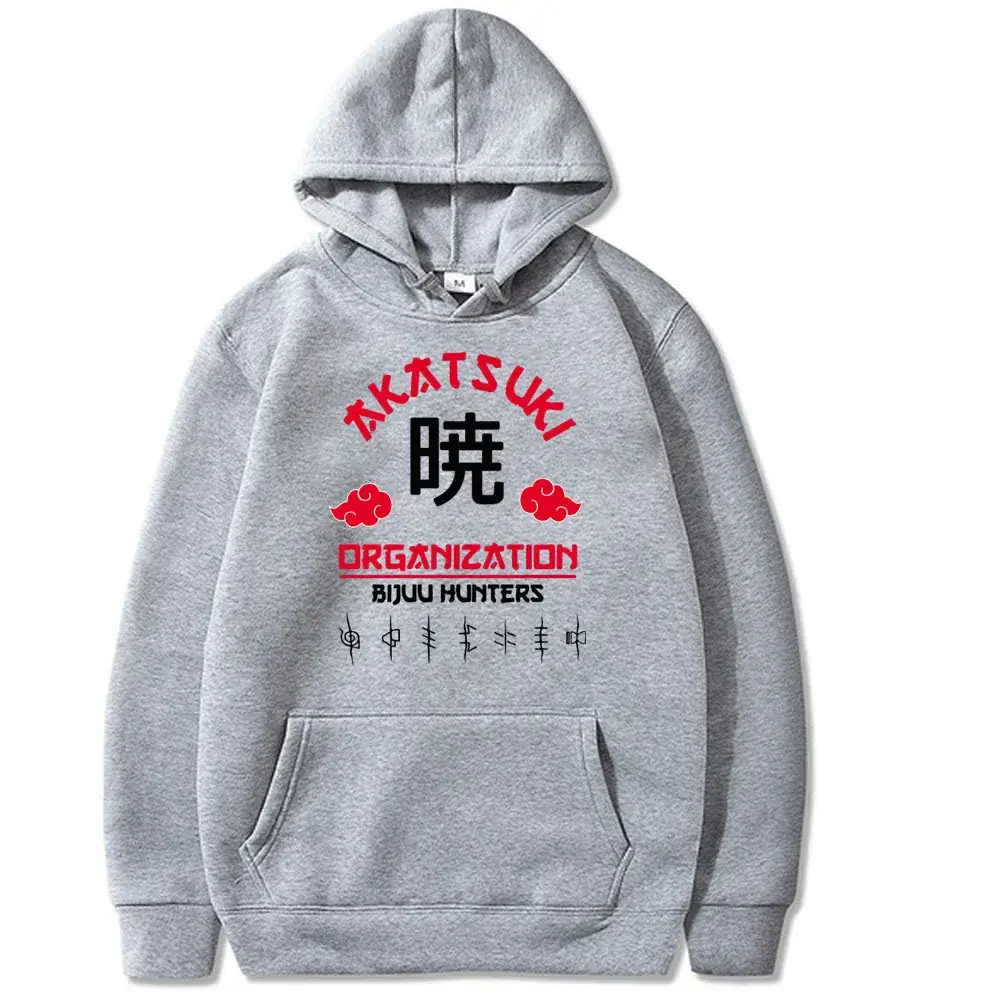 Naruto Organization Hoodie for Men Women Grey - Image 3