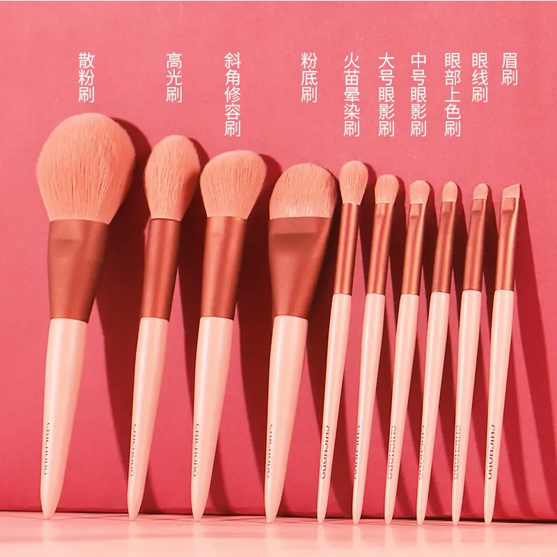Cangzhou 10-Piece Makeup Brush Set with Animal Hair Brushes - Image 34