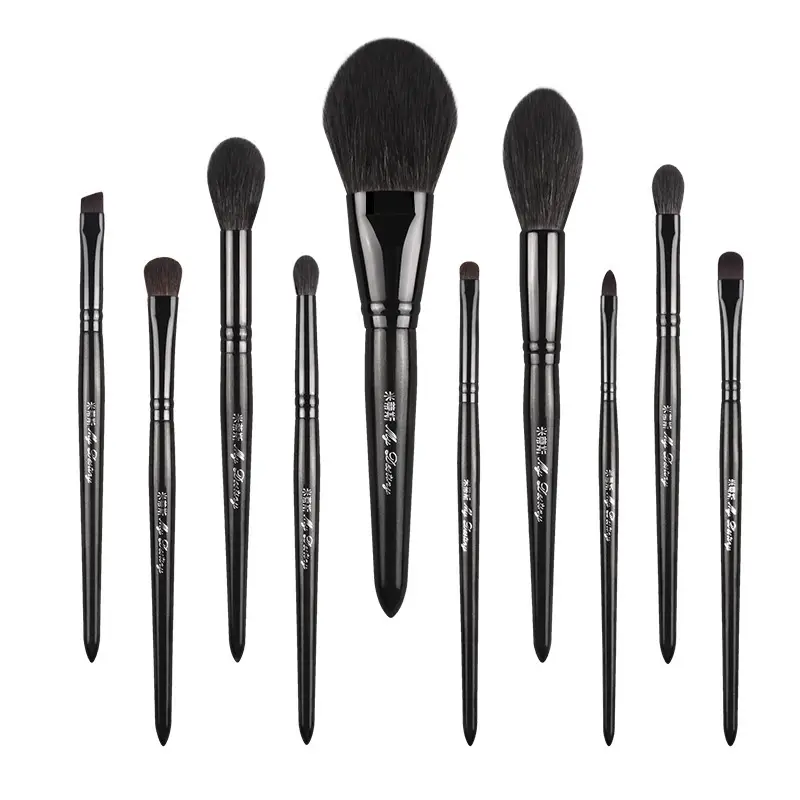 Cangzhou 10-Piece Makeup Brush Set with Animal Hair Brushes - Image 19