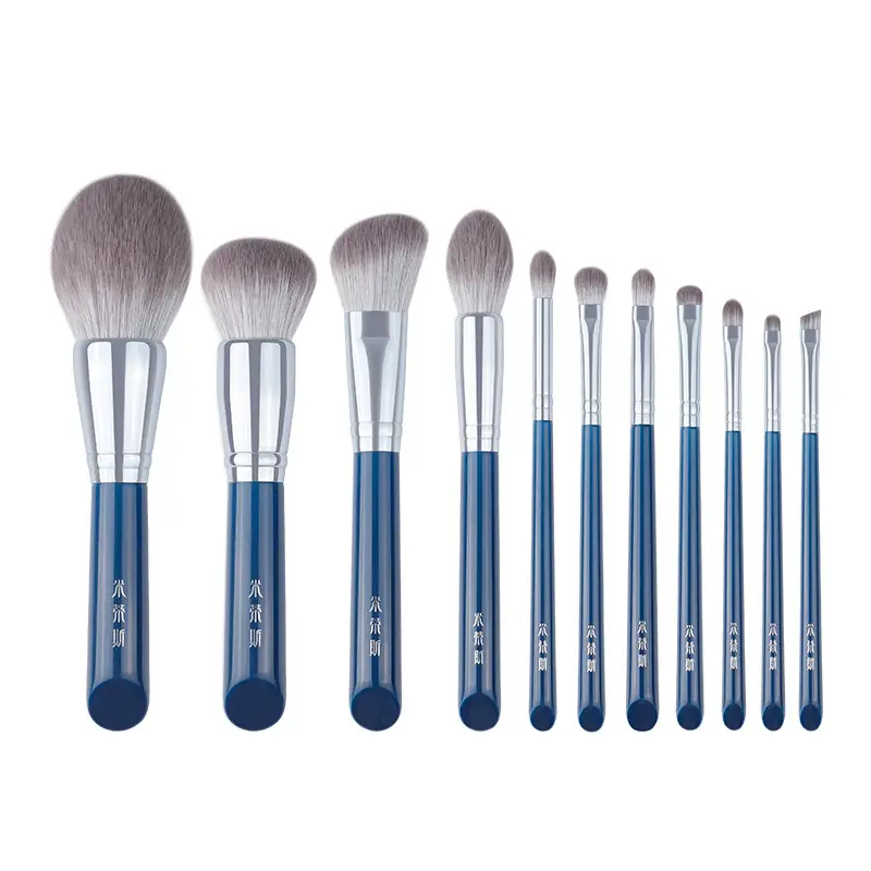 Cangzhou 10-Piece Makeup Brush Set with Animal Hair Brushes - Image 2