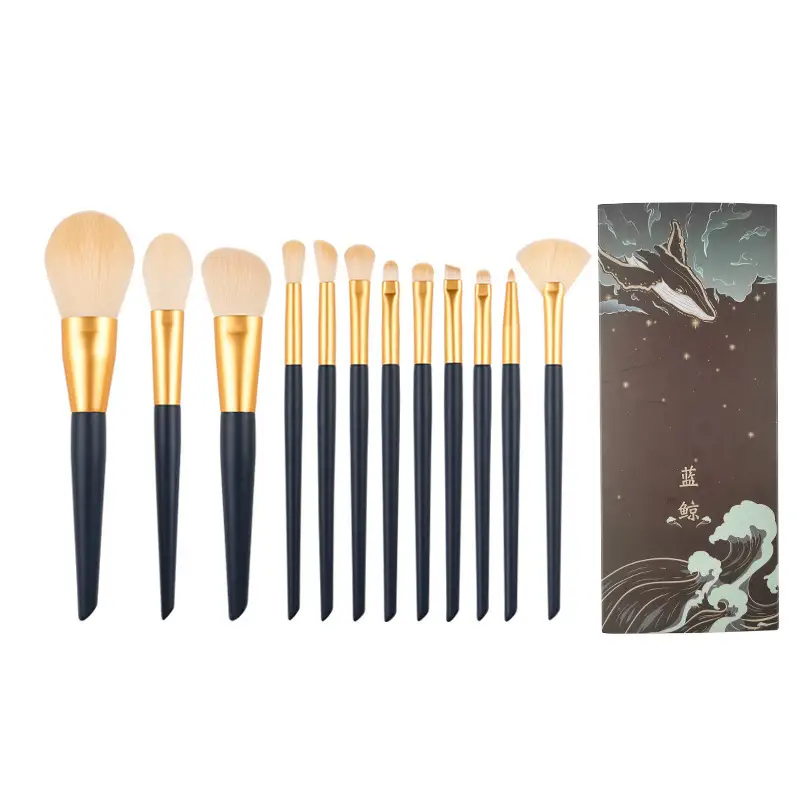 Cangzhou 10-Piece Makeup Brush Set with Animal Hair Brushes - Image 29