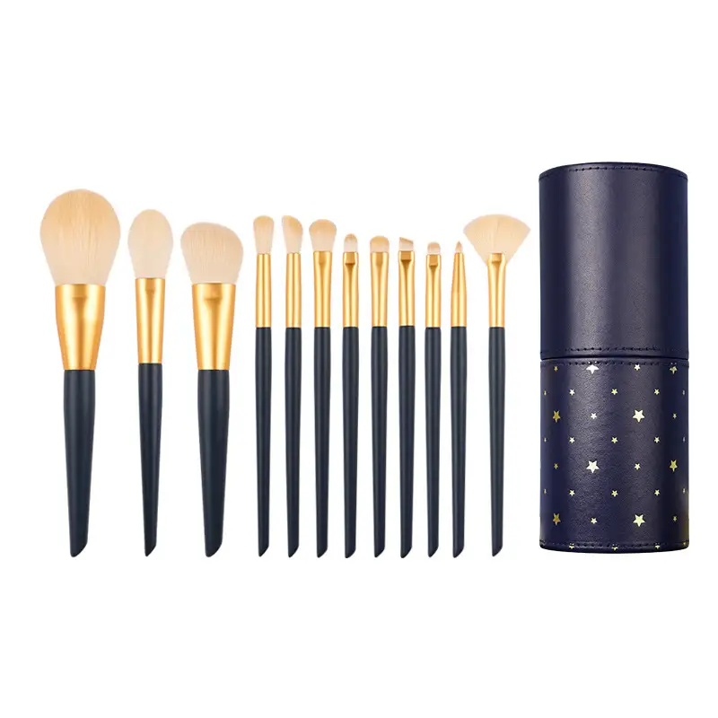 Cangzhou 10-Piece Makeup Brush Set with Animal Hair Brushes - Image 30