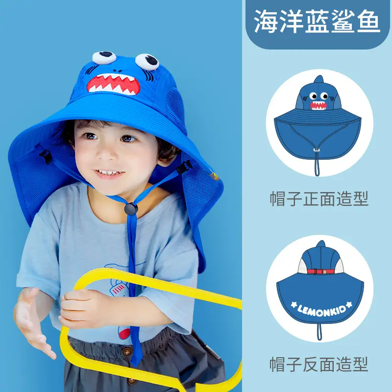 Lemonkid Fish Hat for Kids Summer Outdoor Sun Protection