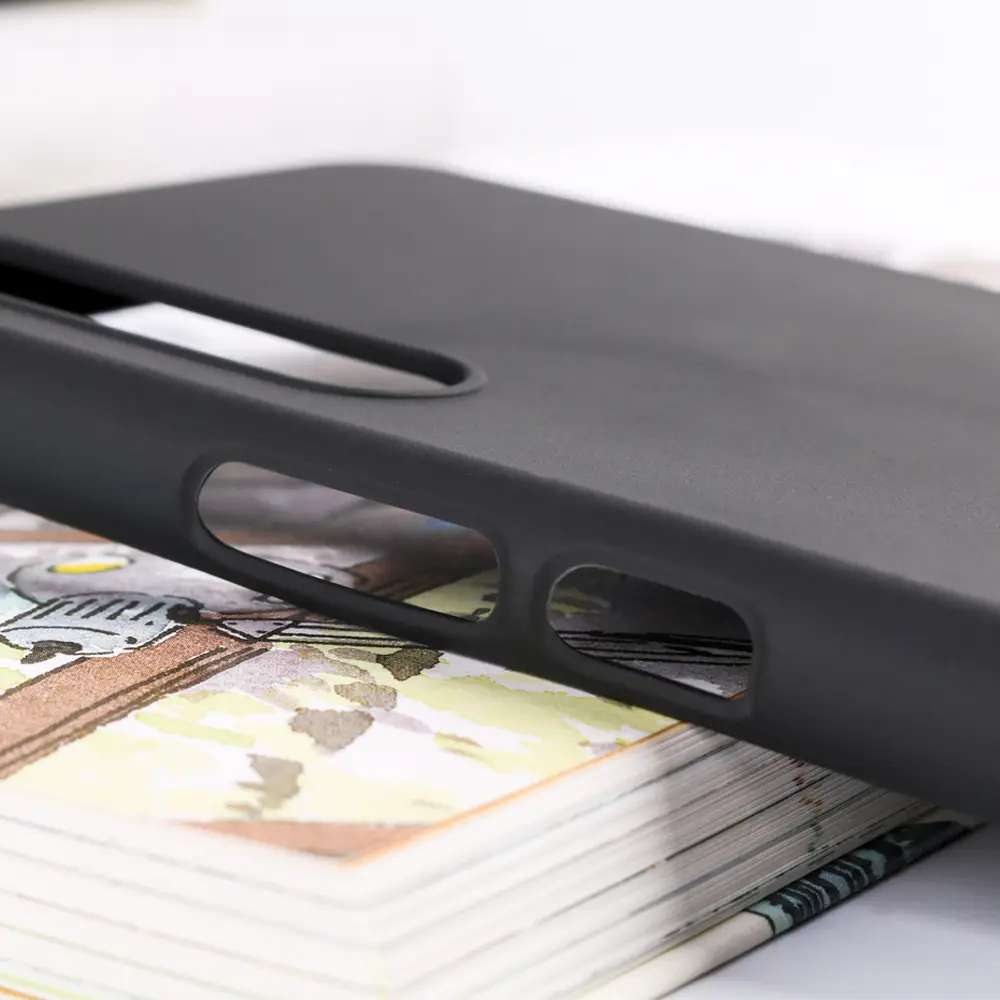Frosted Tpu Leather Phone Case Black — feature 3