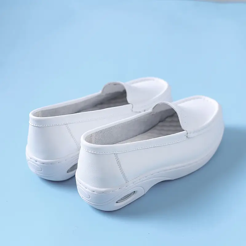 In-Stock Air-Cushioned Nurse Shoes with Wedge Heels, New Foreign Trade Model for Spring and Autumn, Flat-Soled, Comfortable, Korean Style, Hospital Professional Work Shoes