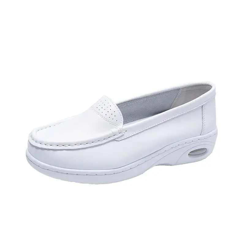 In-Stock Air-Cushioned Nurse Shoes with Wedge Heels, New Foreign Trade Model for Spring and Autumn, Flat-Soled, Comfortable, Korean Style, Hospital Professional Work Shoes