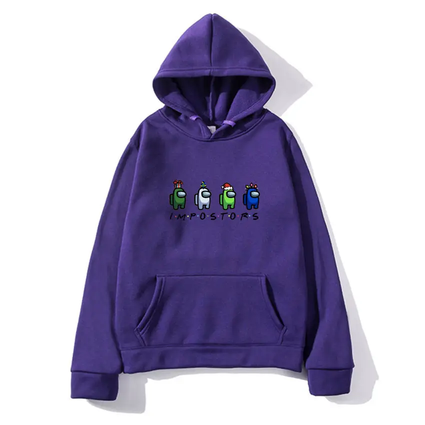 Men Purple Among Us Hoodie 2021 Factory Direct - Image 5