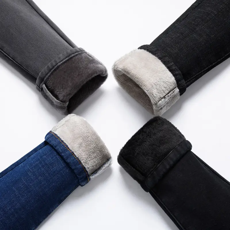 Fleece Lined Thickened Jeans Women Winter 2021 - Image 6