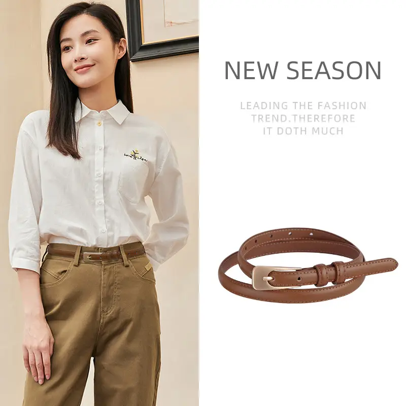 Women White Leather Belt Casual Wear - Image 14