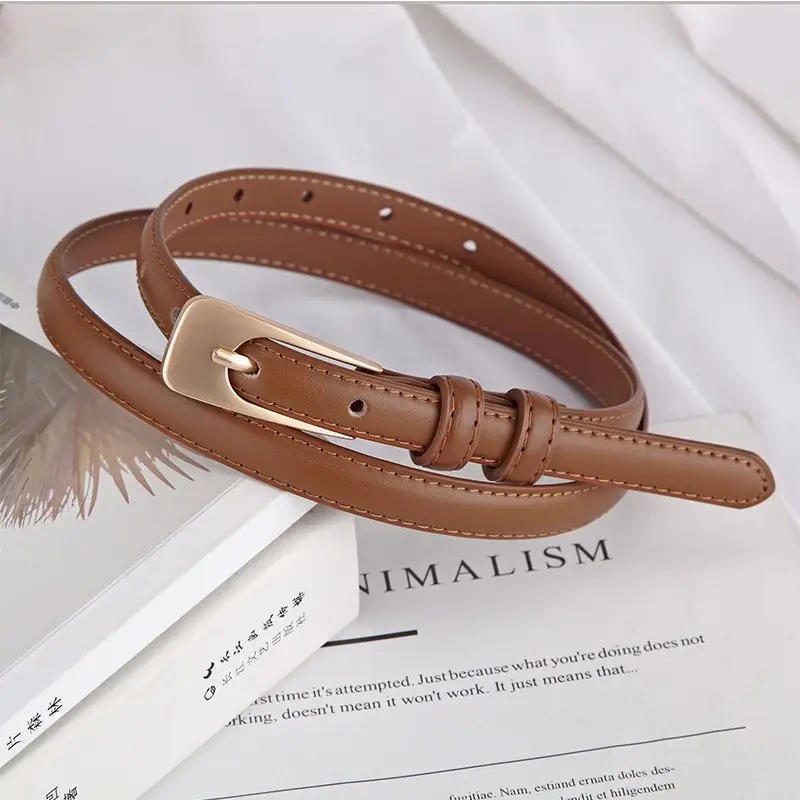 Women White Leather Belt Casual Wear - Image 2