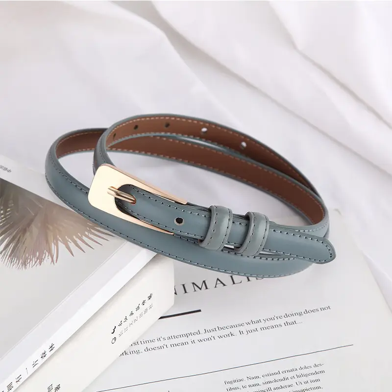 Women White Leather Belt Casual Wear - Image 3