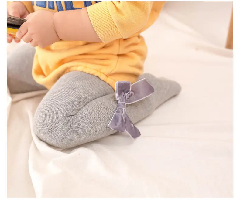 Velvet Bow Baby Tights European American Style — feature 21