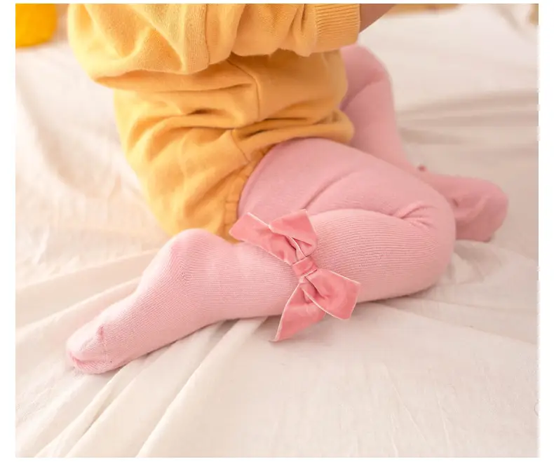 Velvet Bow Baby Tights European American Style — feature 24
