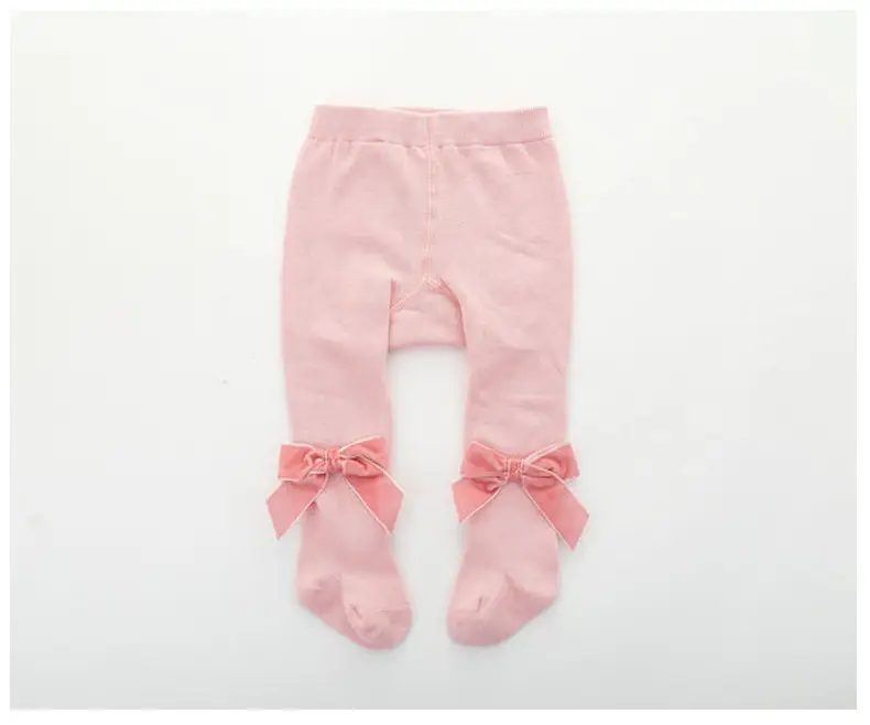 Velvet Bow Baby Tights European American Style — feature 8