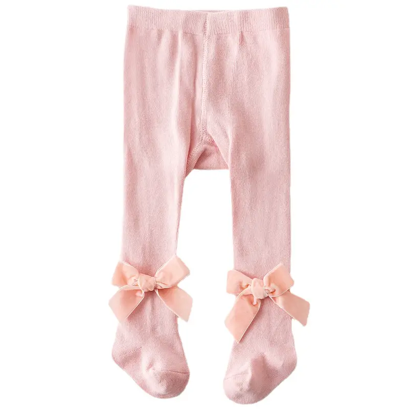 Velvet Bow Baby Tights European American Style - Image 4