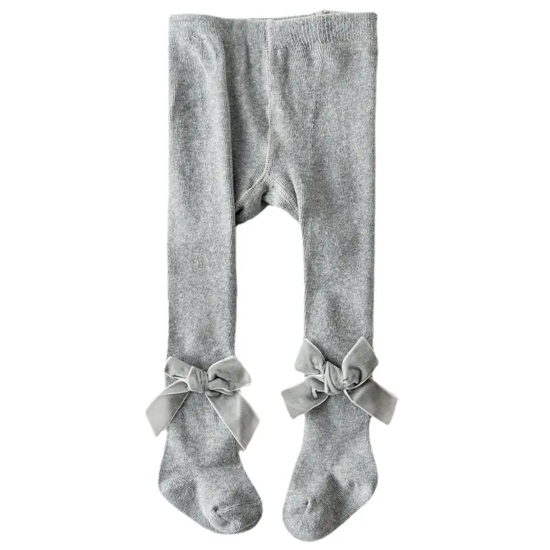 Velvet Bow Baby Tights European American Style - Image 5