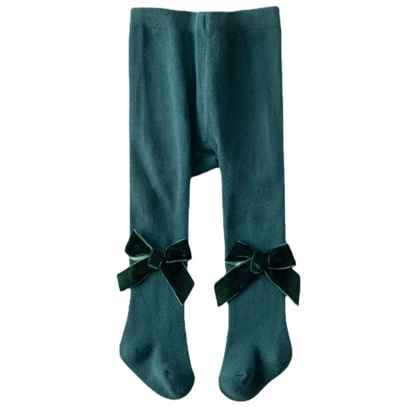 Velvet Bow Baby Tights European American Style - Image 6