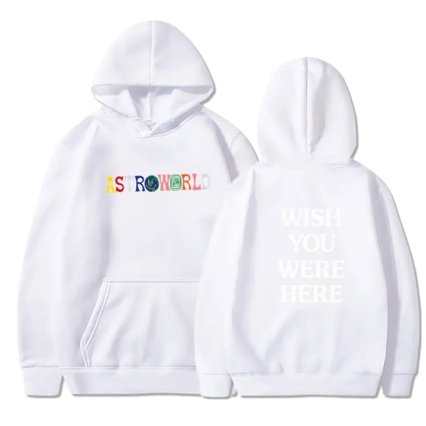 Yellow Hooded Sweatshirt with "Wish You Were Here" Print - Image 11