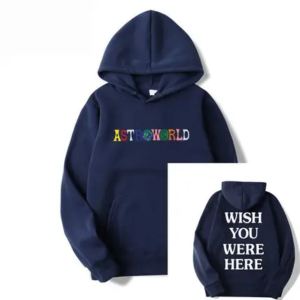 Yellow Hooded Sweatshirt with "Wish You Were Here" Print - Image 12