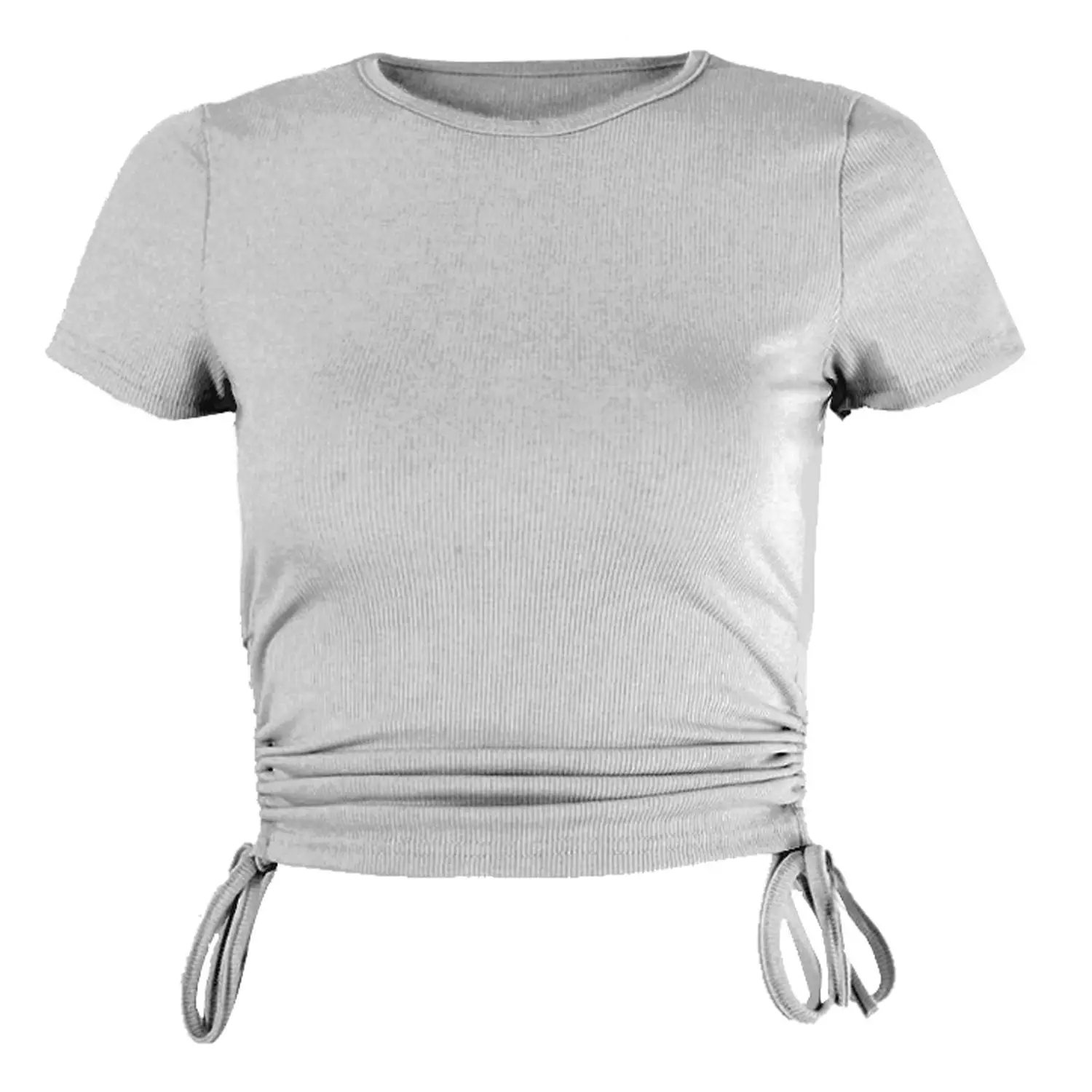Women Printed Pink T-Shirt with Drawstring Waist - Image 2