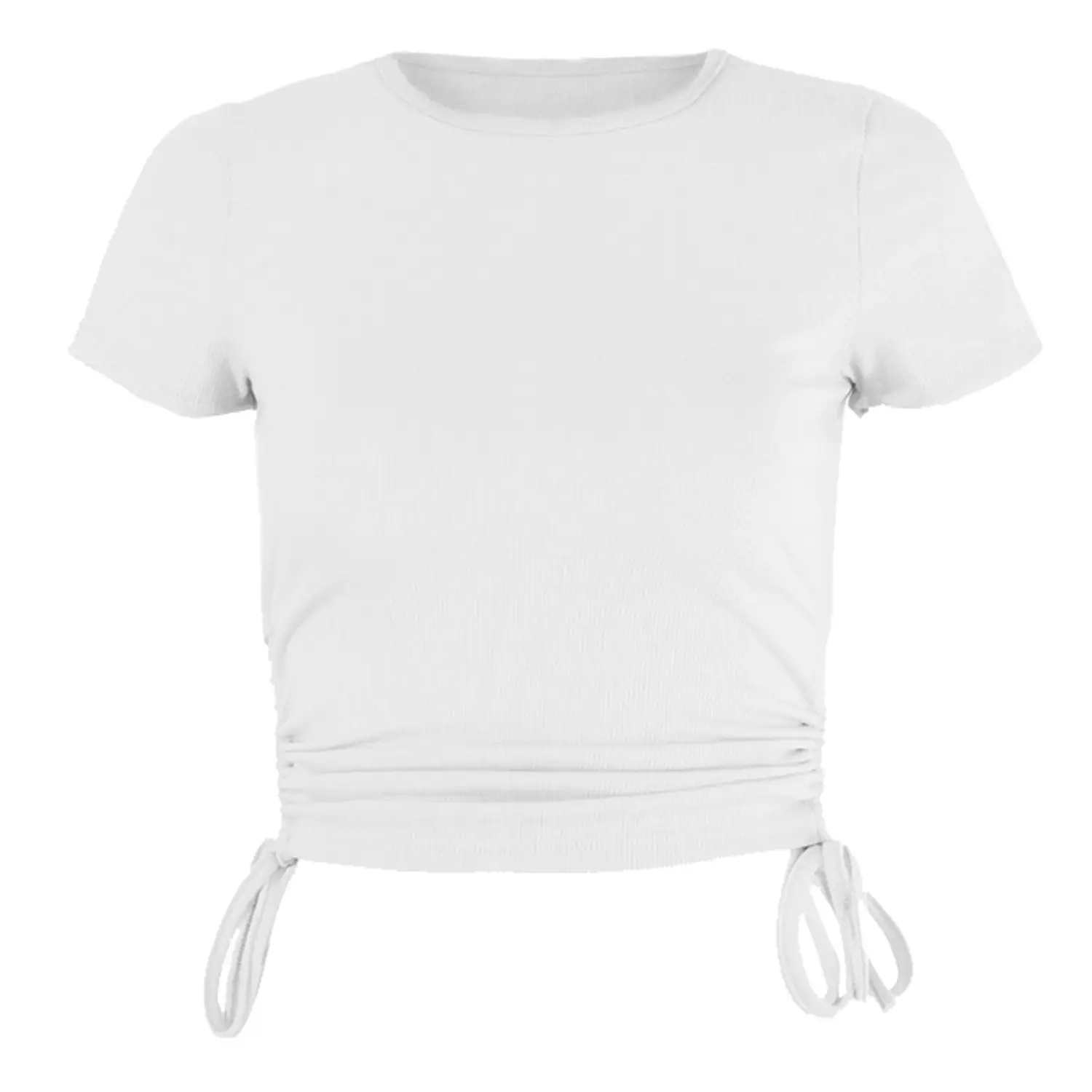 Women Printed Pink T-Shirt with Drawstring Waist - Image 3