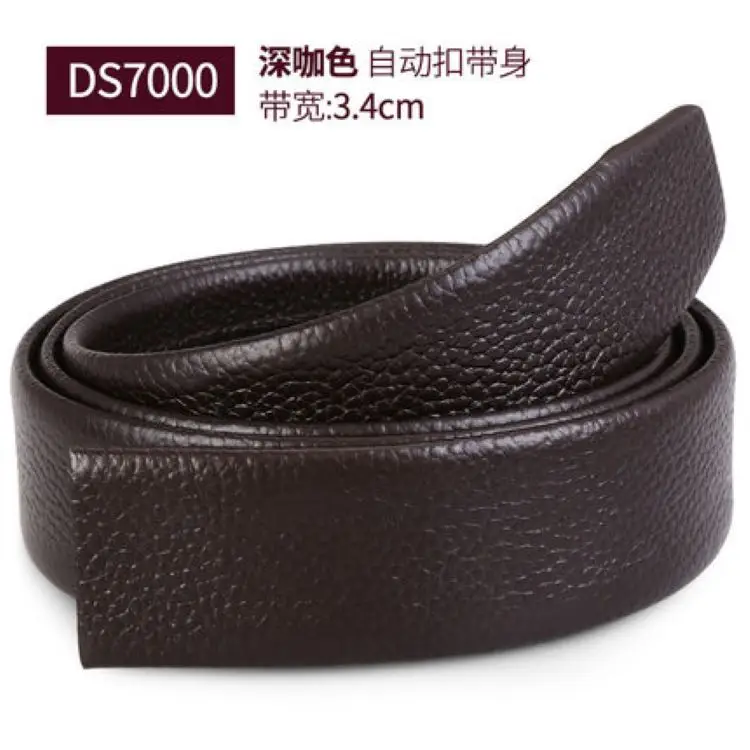 Men Genuine Leather Belt Litchi Pattern Pin Buckle - Image 2