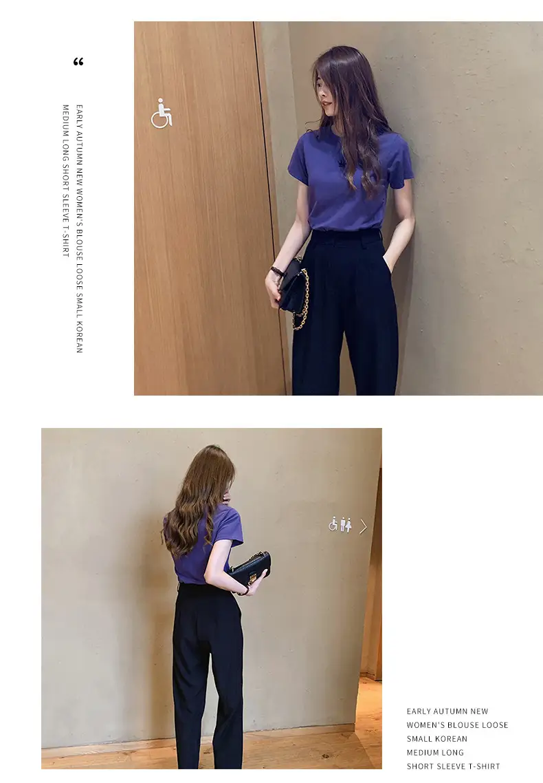Women Grey Crown Embroidered T-Shirt Short Sleeve — feature 13