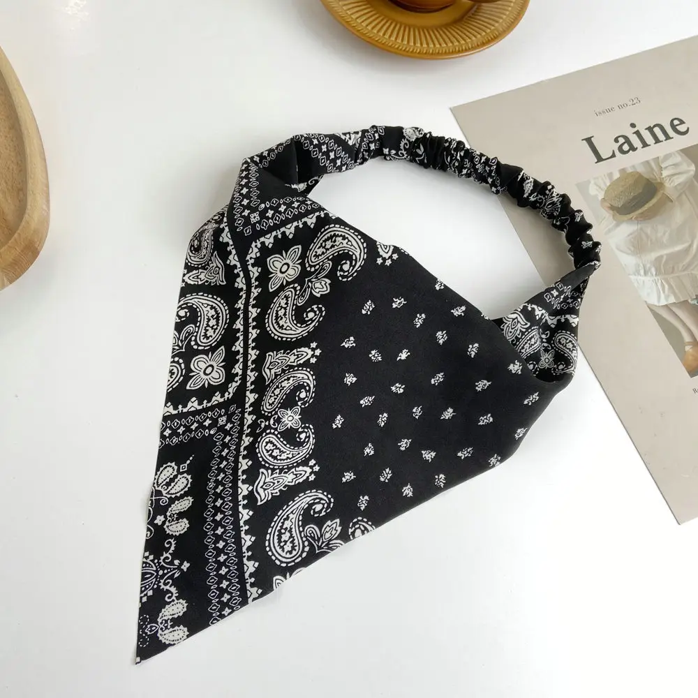 Red French Pattern Cashew Headband for Men Women - Image 8