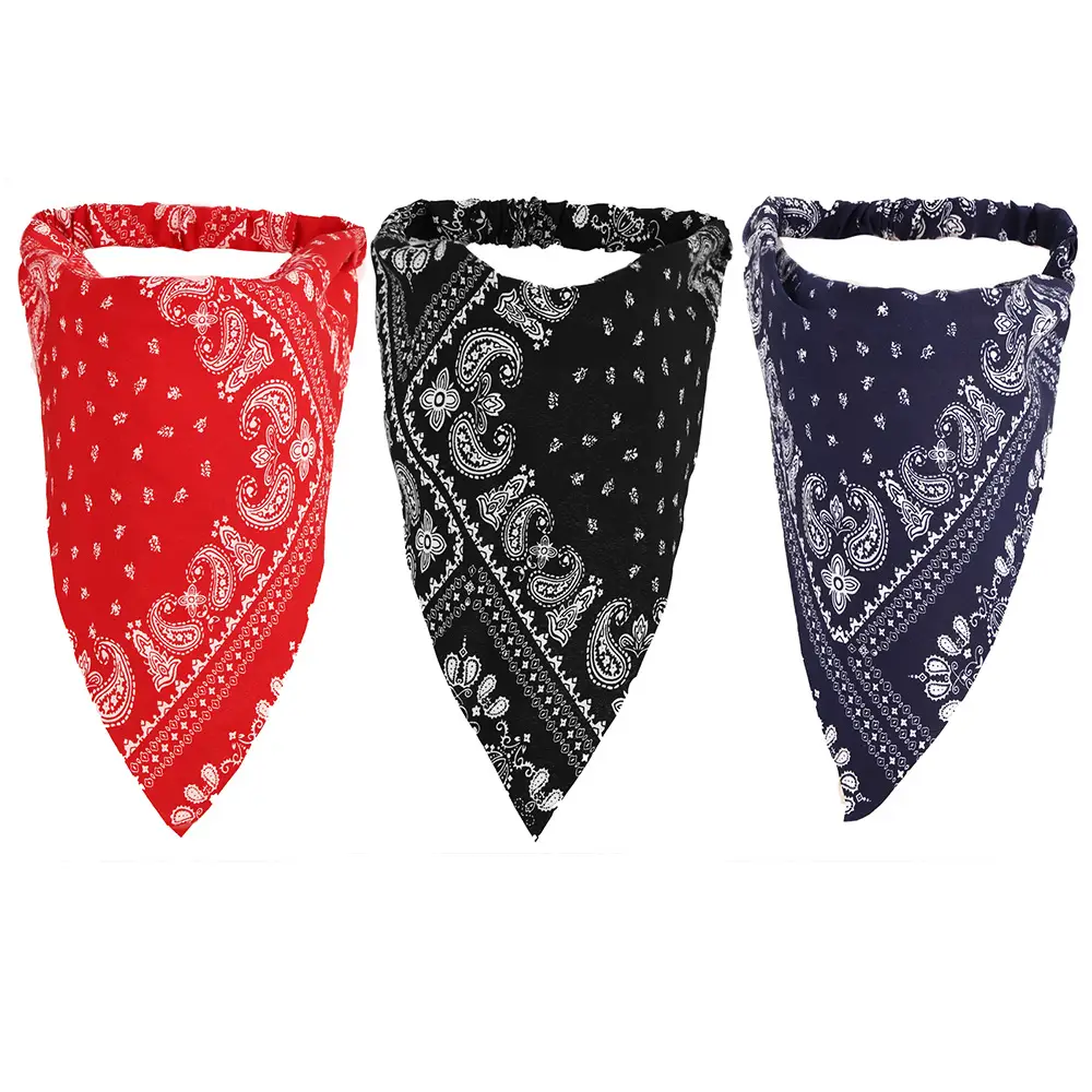Red French Pattern Cashew Headband for Men Women - Image 9