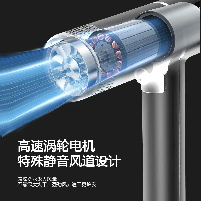Electric Mini Hair Dryer with 4 Attachments