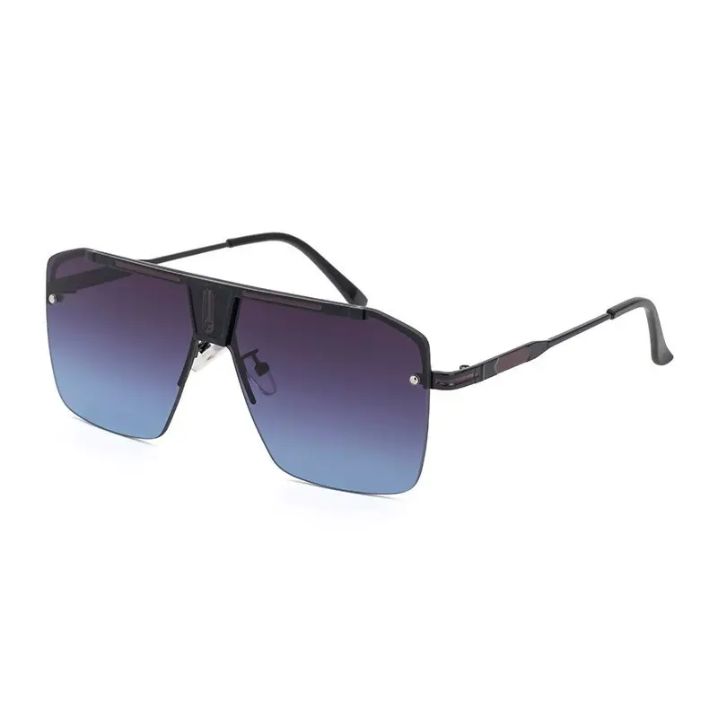 Men Square Frame Sunglasses with Retro Rim Design - Image 5