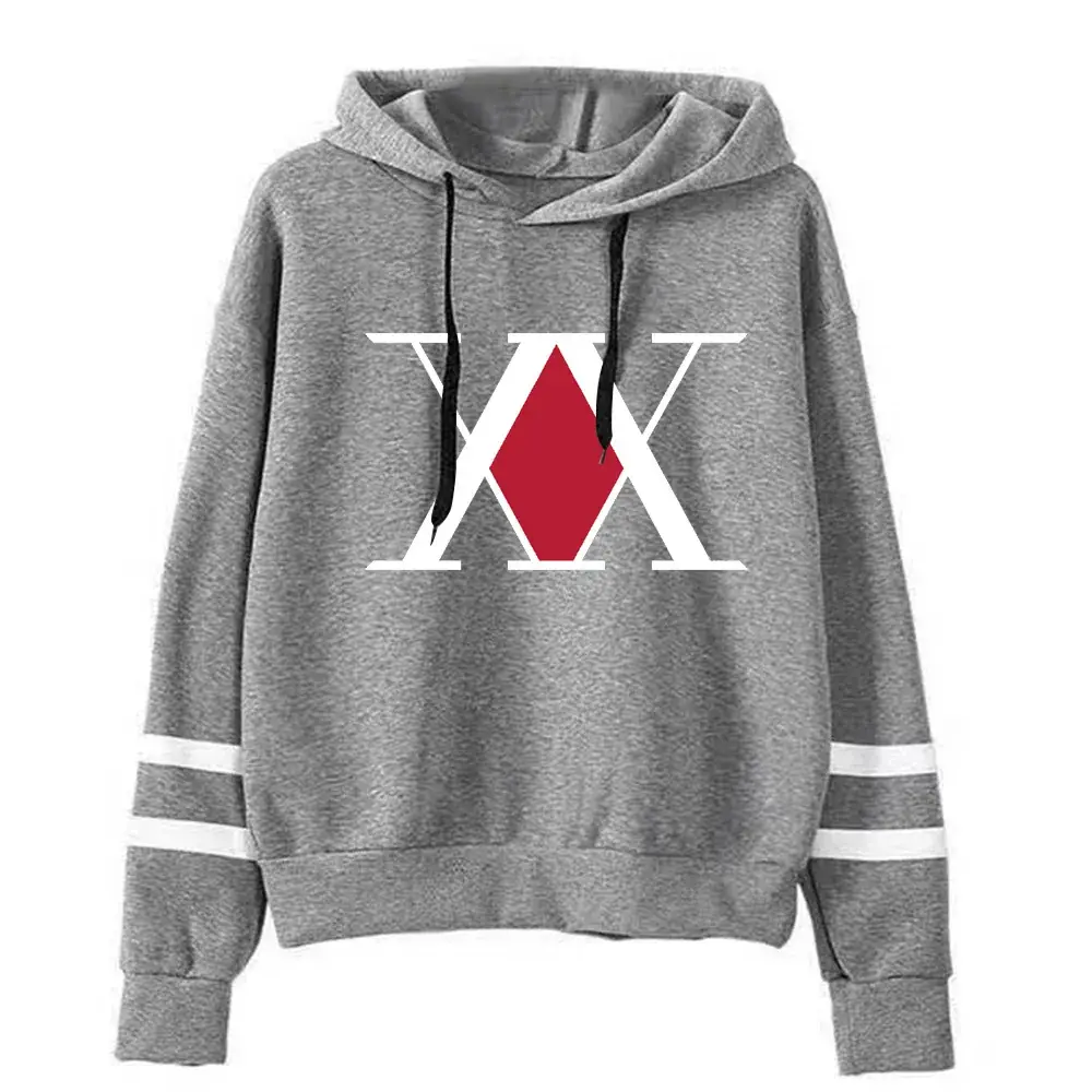 Men Black Cross Logo Hoodie Sweatshirt Fleece Lined Parallel Stripes - Image 7